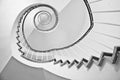 Spiral stairs black and white