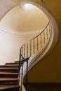 Spiral stairs of Cathedral of the Assumption of Our Lady at Sedlec, Santiny Royalty Free Stock Photo