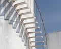 Spiral Stairs at Fuel Tank Farm Royalty Free Stock Photo
