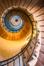 Spiral stairs inside the Eckmuhl lighthouse Royalty Free Stock Photo