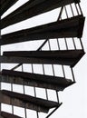 Spiral stairs on the outside of a building Royalty Free Stock Photo