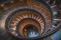 Spiral stairs in Vatican Museums, Vatican City, Rome, Italy Royalty Free Stock Photo