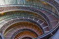 Spiral stairs of the Vatican Museums, Vatican City, Italy. Royalty Free Stock Photo