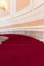 Spiral stairways going down. Elegant building interior Royalty Free Stock Photo