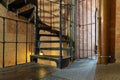 Spiral stairwell inside St Stephen`s Basilica in Budapest, Hungary Royalty Free Stock Photo