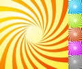 Spiral starburst, sunburst background set. Lines, stripes with t Royalty Free Stock Photo
