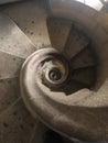 Spiral staricase in an old gothic church Royalty Free Stock Photo
