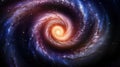 a spiral of stars and galaxies