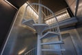 Spiral steel staircase circular decoration exterior building