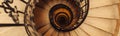 Spiral stone staircase in Basilica of st. Stephen in Budapest, Hungary, view from above Royalty Free Stock Photo