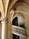 Spiral stone stairs. Cluny Museum. Paris. France.