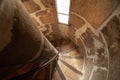 Spiral stone stairs, St. Pierre Cathedral Geneva Royalty Free Stock Photo