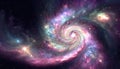 Spiral Stunning Galaxy. Colorful space background wallpaper.