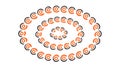 Spiral Swirl Pattern Design, Abstract Geometric Ornament Element, vector design Generative AI Royalty Free Stock Photo