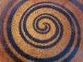 Black spiral on a brown background.,Abstract Circle Speed Pattern Blurred .