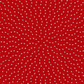 Spiral texture of red dots and white pattern