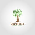 Spiral Tree - Nature logo Template Royalty Free Stock Photo