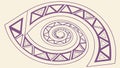 Spiral triangle, abstract geometric form vector design Generative AI Royalty Free Stock Photo