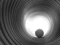 Spiral tube with sphere Royalty Free Stock Photo