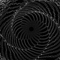 Spiral. Tunnel. Array with Dynamic Particles. Futuristic Style Royalty Free Stock Photo