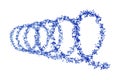 Spiral tunnel with network connection pattern lines on white. High-tech background in digital computer technology concept, speed Royalty Free Stock Photo
