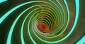 The spiral tunnel wormhole 3d rendering illustration