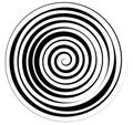 Spiral, twirl illustration. Abstract element with radial style a Royalty Free Stock Photo