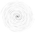 Spiral, twirl illustration. Abstract element with radial style Royalty Free Stock Photo