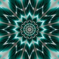 Spiral twist dark teal vibrant psychedelic background fractal mandala
