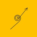 Spiral up arrow Royalty Free Stock Photo