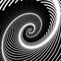 Spiral, volute background - Rotating radiating, concentric ellip