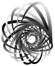 Spiral volute, snail shape, element. Rotating, twirling abstract Royalty Free Stock Photo