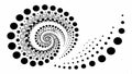 Spiral vortex pattern design, abstract and hypnotic background element vector design Generative AI Royalty Free Stock Photo