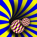 Spiral Vortex Vector. Illusion Vector. Optical Art. Psychedelic Swirl Illusion. Deception, Deceptive. Geometric