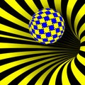 Spiral Vortex Vector. Illusion. Spiral Twisted Vortex Tunnel Shape. Motion Dynamic Effect. Swirl Hypnosis Fallacy