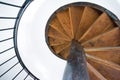 Spiral wood stairs Royalty Free Stock Photo