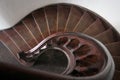 Spiral wood stairs Royalty Free Stock Photo