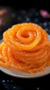 Spiraled sweetness Indian Jalebi, a classic and flavorful dessert Royalty Free Stock Photo