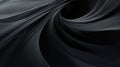 Spiraling Black Silk Essence. Black spirals mimicking the soft folds of silk, exuding refinement