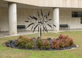 `Spiraling Flower` by George Surls outside Zale Lipshey Hospital in Dallas, Texas Royalty Free Stock Photo