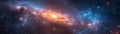 Spiraling galaxy in deep space