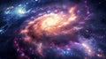 Spiraling Galaxy Embodying Historical Epochs