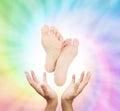 Spiraling healing reflexology energy Royalty Free Stock Photo