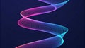 Spiraling lines, vibrant gradient flow show dynamic technology energy wave. Royalty Free Stock Photo