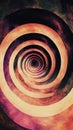 A spiraling vortex design with warm colors creating a hypnotic effect Royalty Free Stock Photo