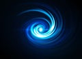 Spiralling blue vortex Royalty Free Stock Photo