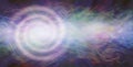 Spiralling vortex energy healing message banner Royalty Free Stock Photo