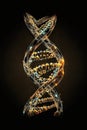 spirals of DNA molecules, biotechnological and laboratory studies of human genetics, Generative AI.