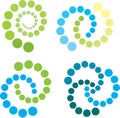 Spirals in green and blue Royalty Free Stock Photo