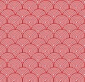 Seamless Red Spiral Pattern for Abstract Background Royalty Free Stock Photo